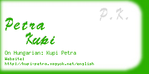 petra kupi business card